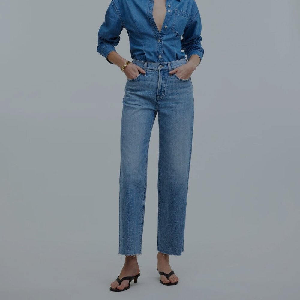 Madewell The perfect vintage straight crop jean